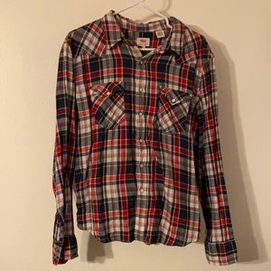 Red, blue, white Large Levi’s button up